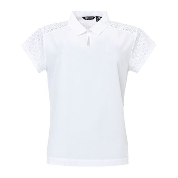 Polo Manga Cupsleeve White Femme