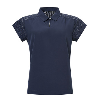 Polo Manga Cupsleeve Navy Femme