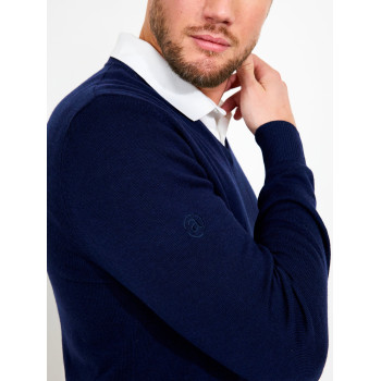 Pull Col V Liffin Navy Homme