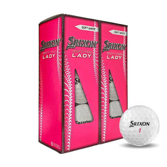 6 Balles de golf Soft Feel Lady White