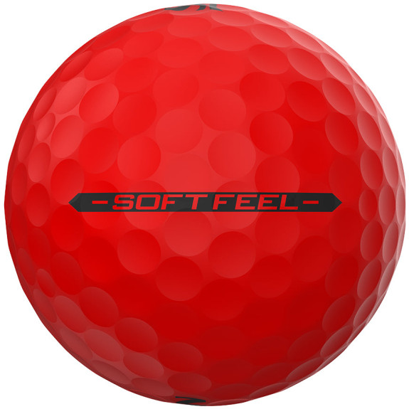 12 Balles de golf Soft Feel Brite Rouge