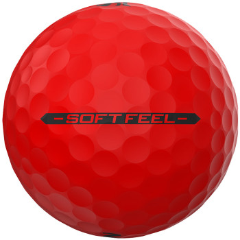 12 Balles de golf Soft Feel Brite Rouge