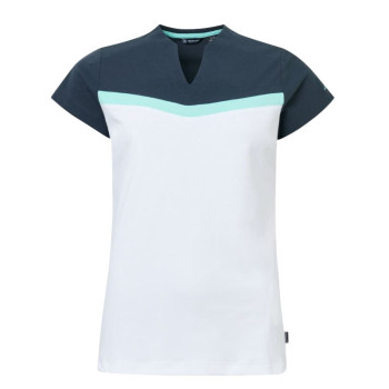Polo Erin Aqua White Femme