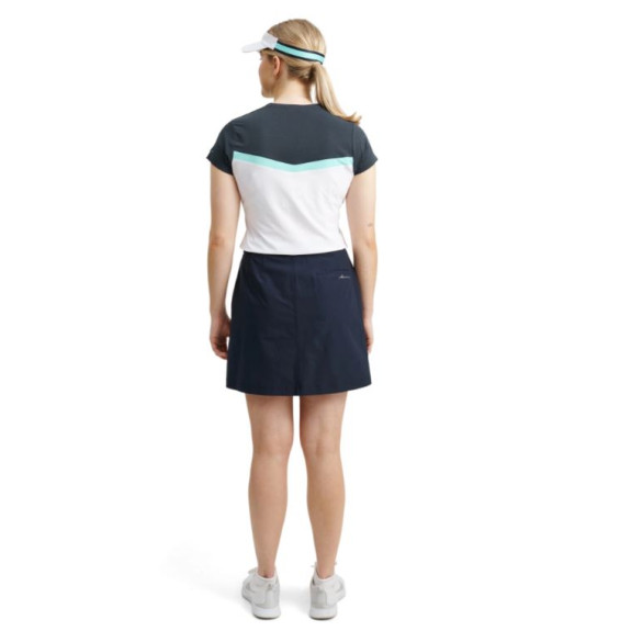 Polo Erin Aqua White Femme
