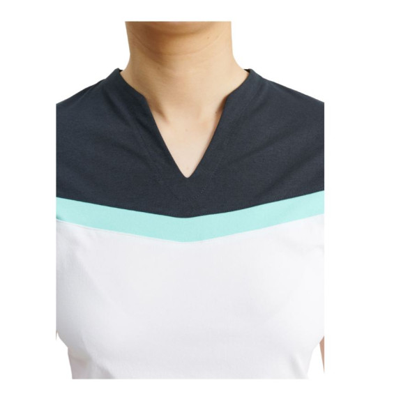 Polo Erin Aqua White Femme