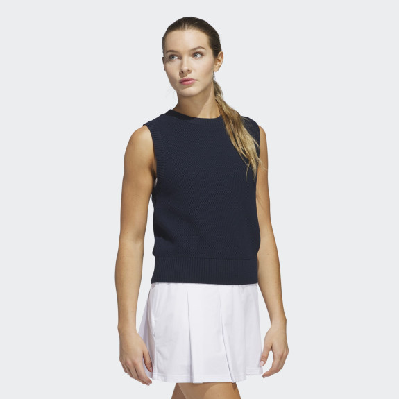 Pull Sans Manches Ultimate365 Knit Tour Navy Femme
