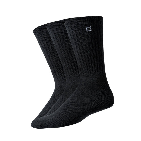 3 Paires de Chaussettes FJ ComfortSof Crew  Noir Homme
