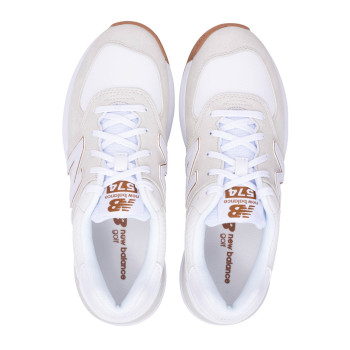 574 Greens Blanc/Beige Femme