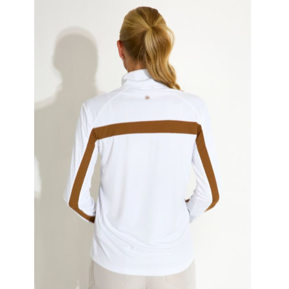 Pull 1/4 Zip Aloha UV Cognac Femme