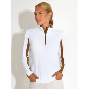 Pull 1/4 Zip Aloha UV Cognac Femme