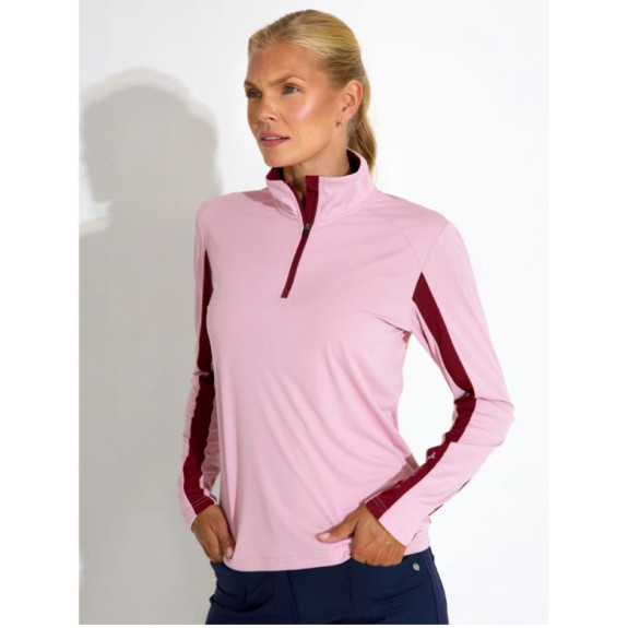 Pull 1/4 Zip Aloha UV Pink Femme
