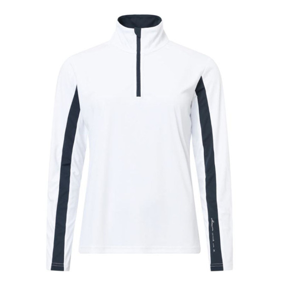Pull 1/4 Zip Aloha UV White/Navy Femme
