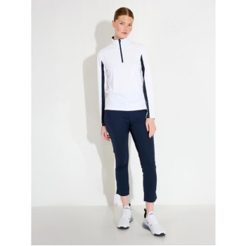 Pull 1/4 Zip Aloha UV White/Navy Femme