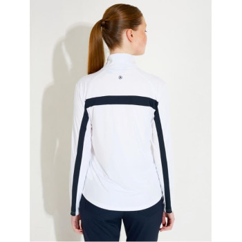 Pull 1/4 Zip Aloha UV White/Navy Femme