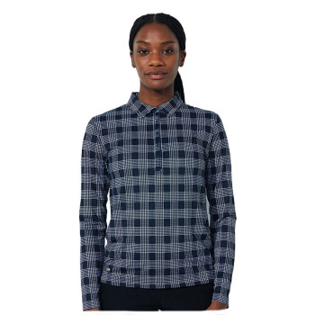 Polo Checked Navy Femme