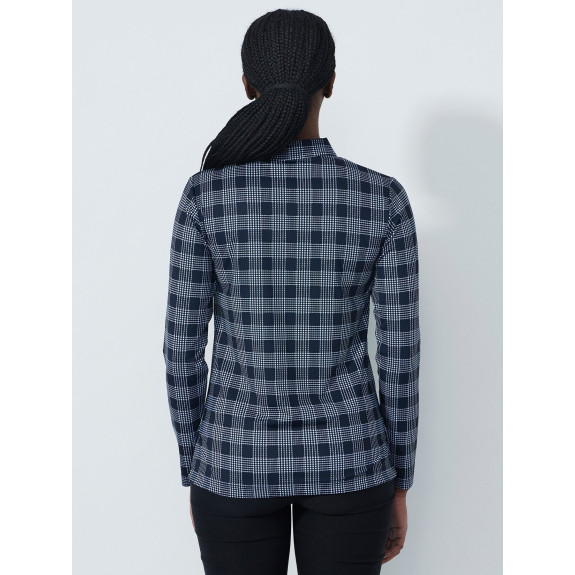 Polo Checked Navy Femme