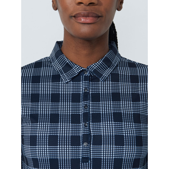 Polo Checked Navy Femme
