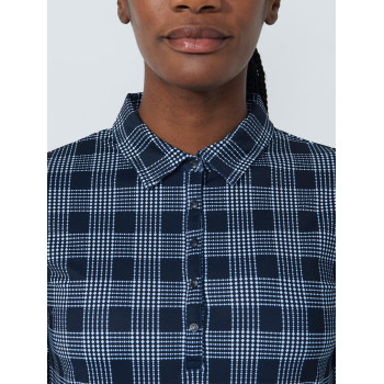 Polo Checked Navy Femme