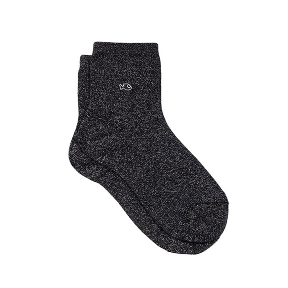 Chaussettes pailletées en coton Noir