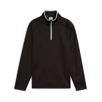 Pull 1/4 Zip Waffle Black Homme