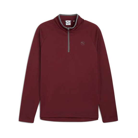 Pull 1/4 Zip Waffle Ruby Homme