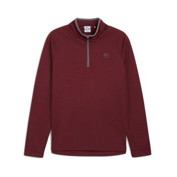 Pull 1/4 Zip Waffle Ruby Homme