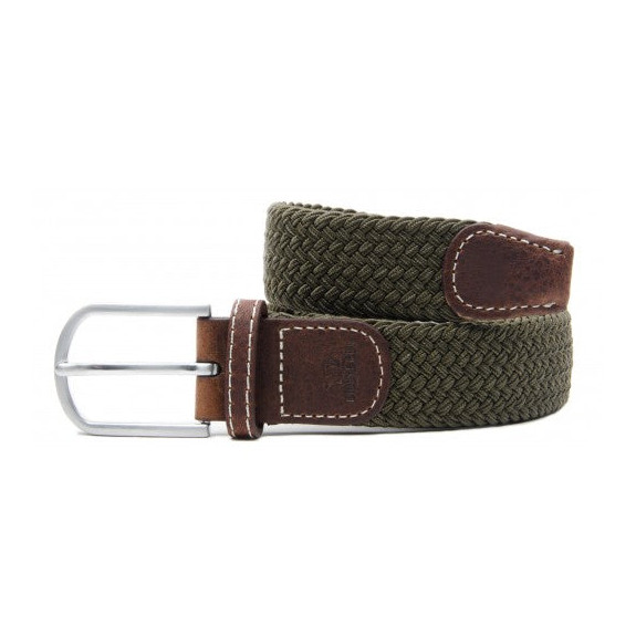 Ceinture Tressée Kaki Homme