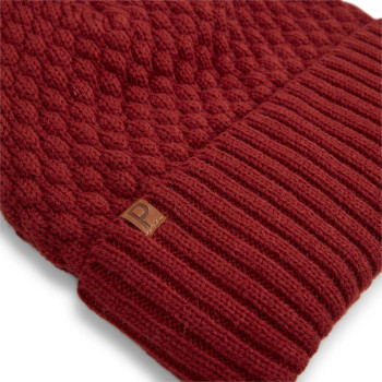 Bonnet Pom Beanie Red Femme