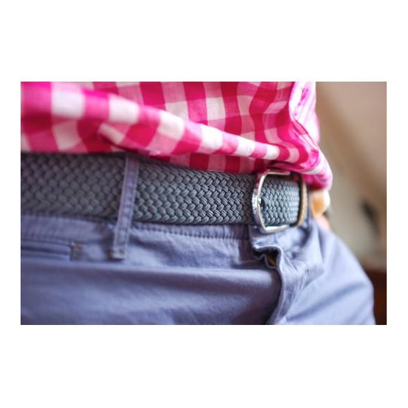 Ceinture Tressée Marron Camel Homme