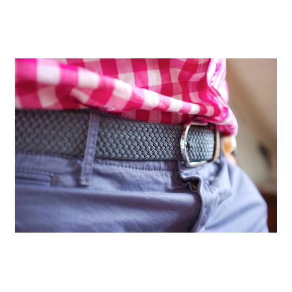 Ceinture Tressée Noir Homme