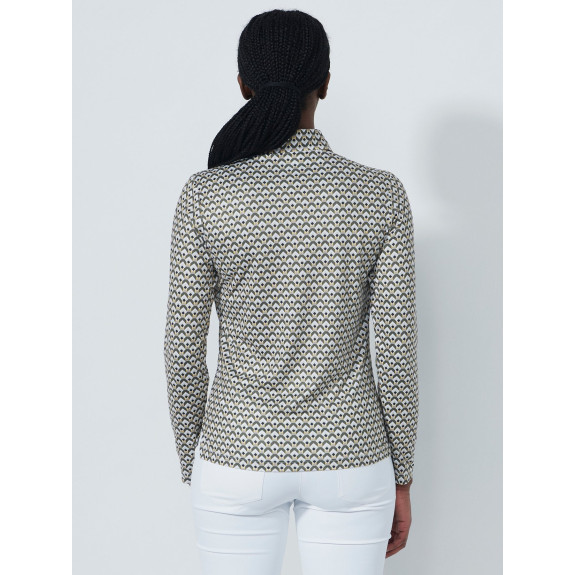 Polo Manches Longues Printed Diamond Geo Femme