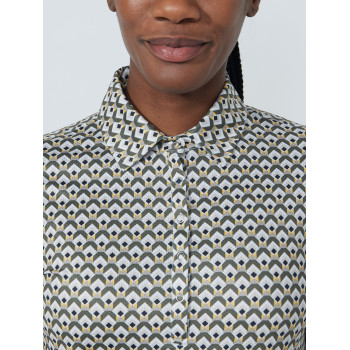 Polo Manches Longues Printed Diamond Geo Femme
