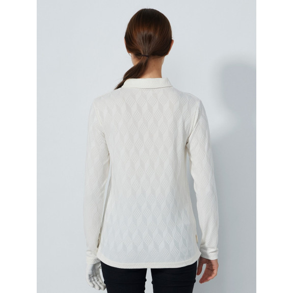 Polo Manches Longues Jacquard Ivoire Femme
