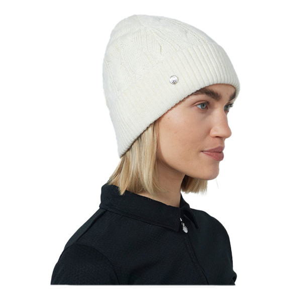 Bonnet Cabel Ivoire Femme