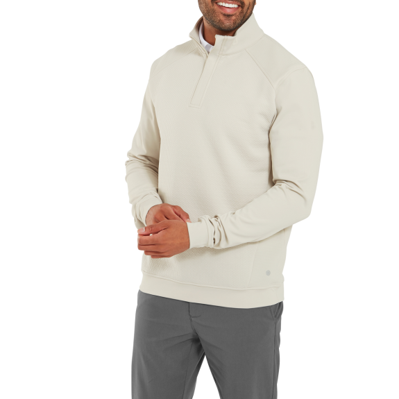 Pullover Ottoman 1/4 Zip ThermoSeries Crème Homme