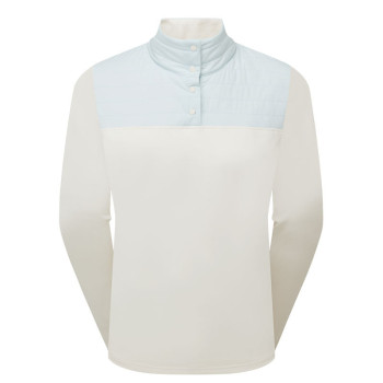 Pullover hybride ThermoSeries Blanc/Bleu Femme