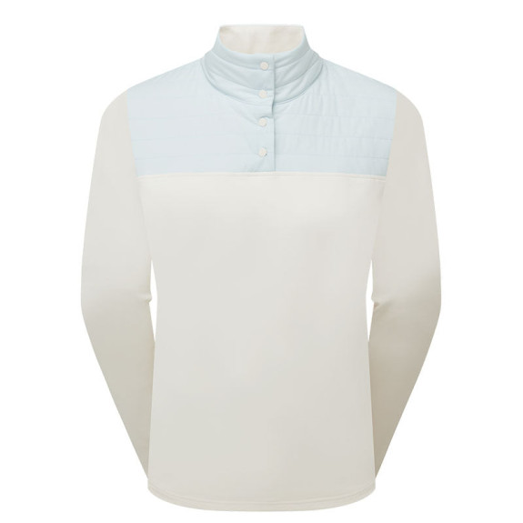 Pullover hybride ThermoSeries Blanc/Bleu Femme