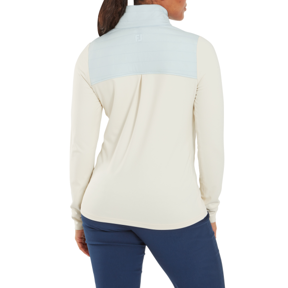 Pullover hybride ThermoSeries Blanc/Bleu Femme