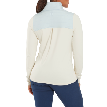 Pullover hybride ThermoSeries Blanc/Bleu Femme