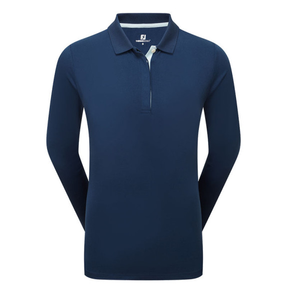 Polo manches longues ThermoSeries Marine Femme