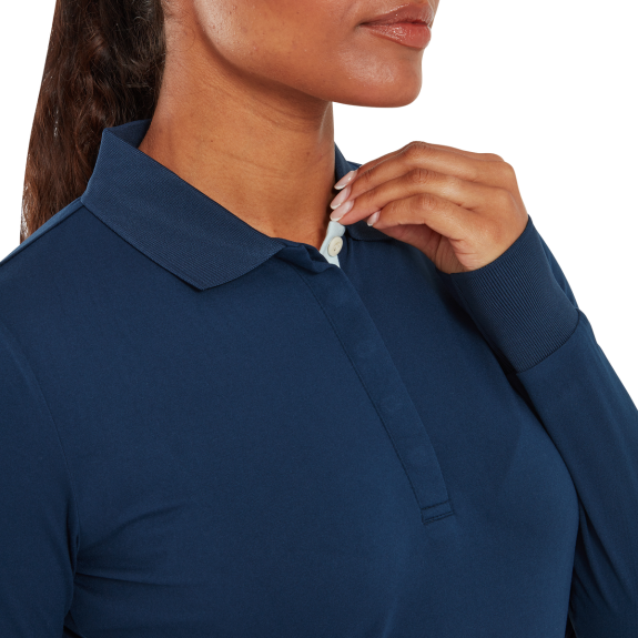 Polo manches longues ThermoSeries Marine Femme