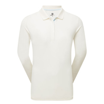Polo manches longues ThermoSeries Blanc Femme