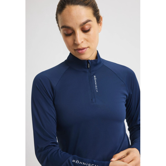 Veste 1/4 Zip Addy Long Sleeve Navy Femme