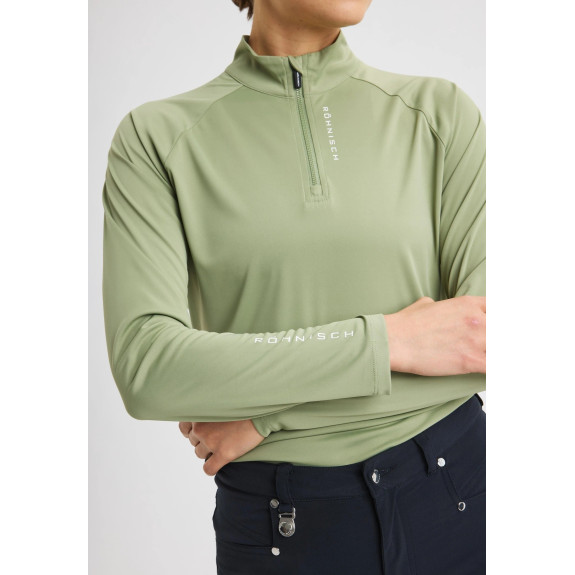 Veste 1/4 Zip Addy Long Sleeve Sage Green Femme