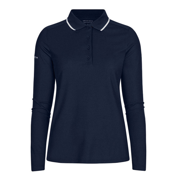 Polo manches longues Miriam Navy Femme