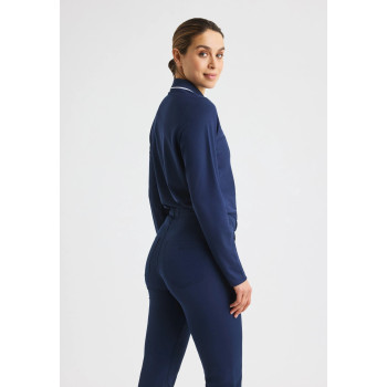 Polo manches longues Miriam Navy Femme 2