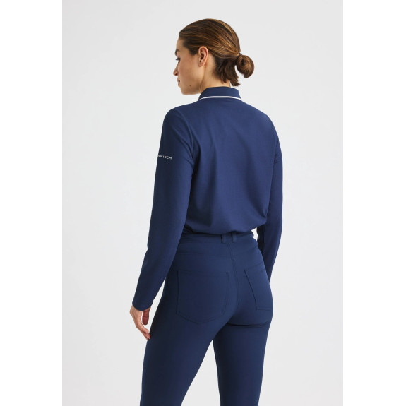 Polo manches longues Miriam Navy Femme