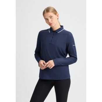 Polo manches longues Miriam Navy Femme