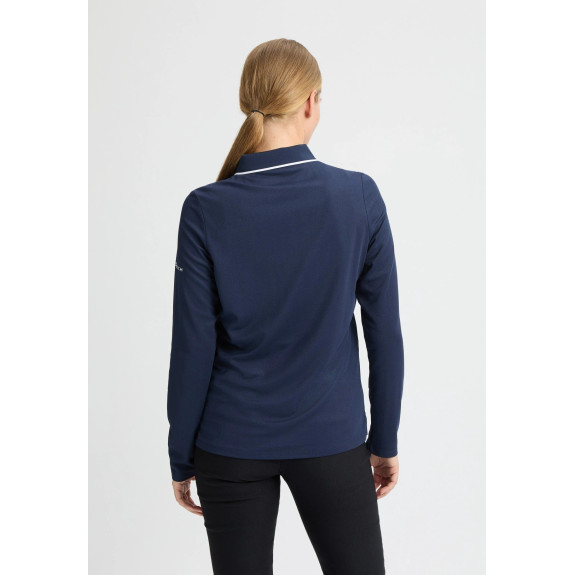 Polo manches longues Miriam Navy Femme