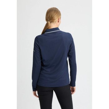 Polo manches longues Miriam Navy Femme